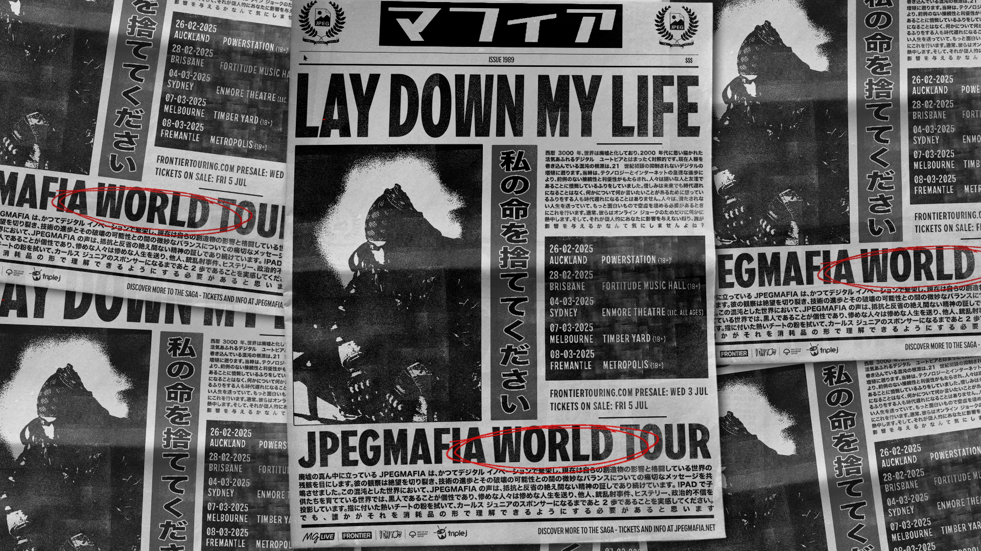 Jpegmafia Us Returning To Au Nz For The Lay Down My Life Tour