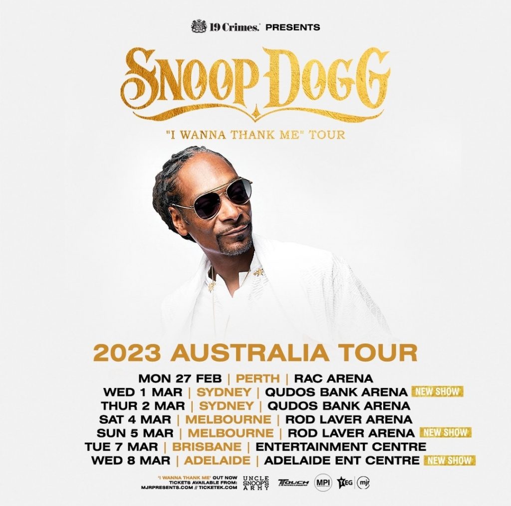 Snoop Dogg I Wanna Thank Me AU Tour Sheldon Ang Media