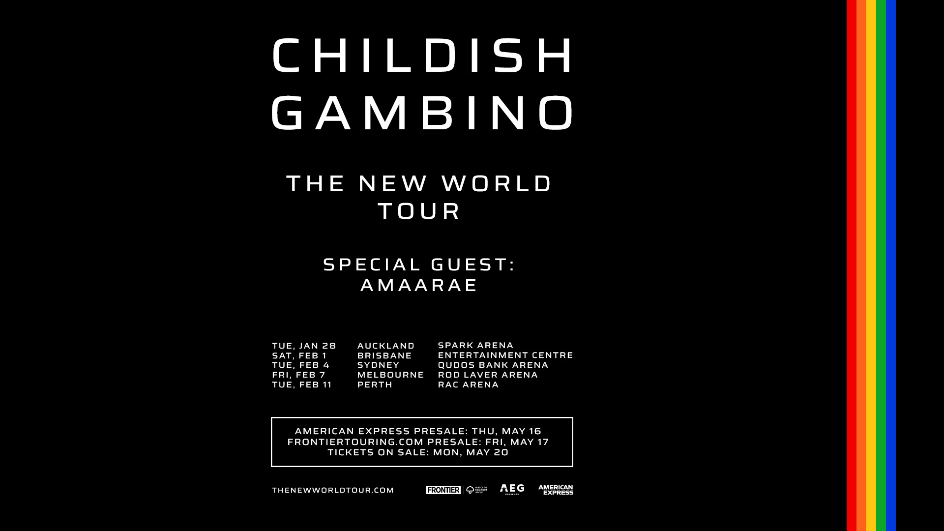 Childish Gambino returns to Australia & New Zealand with The New World Tour Sheldon Ang Media