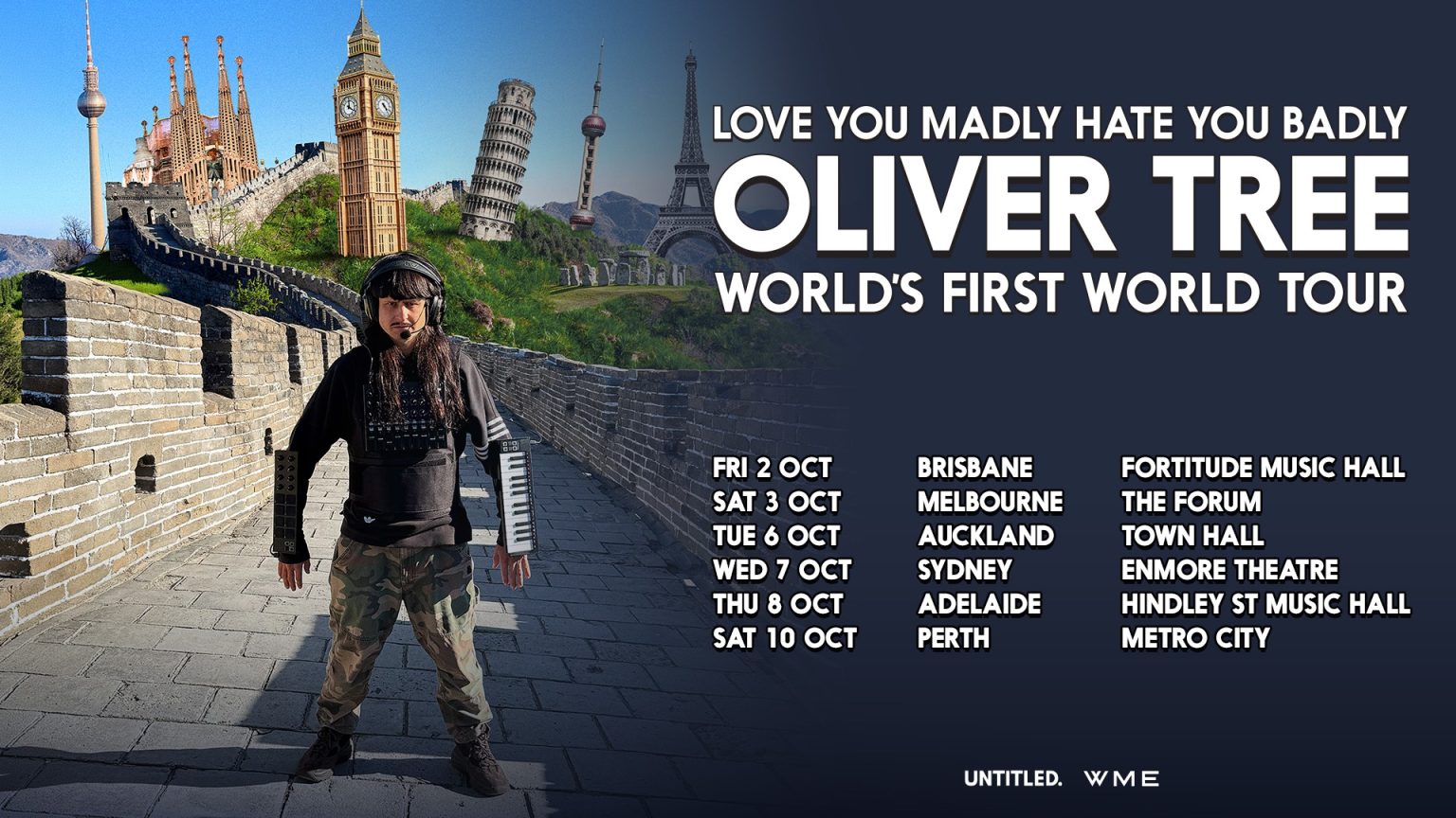 With Tree Inbeded Oliver Tree Announces Massive Global Headline Tour, Australia & New ...